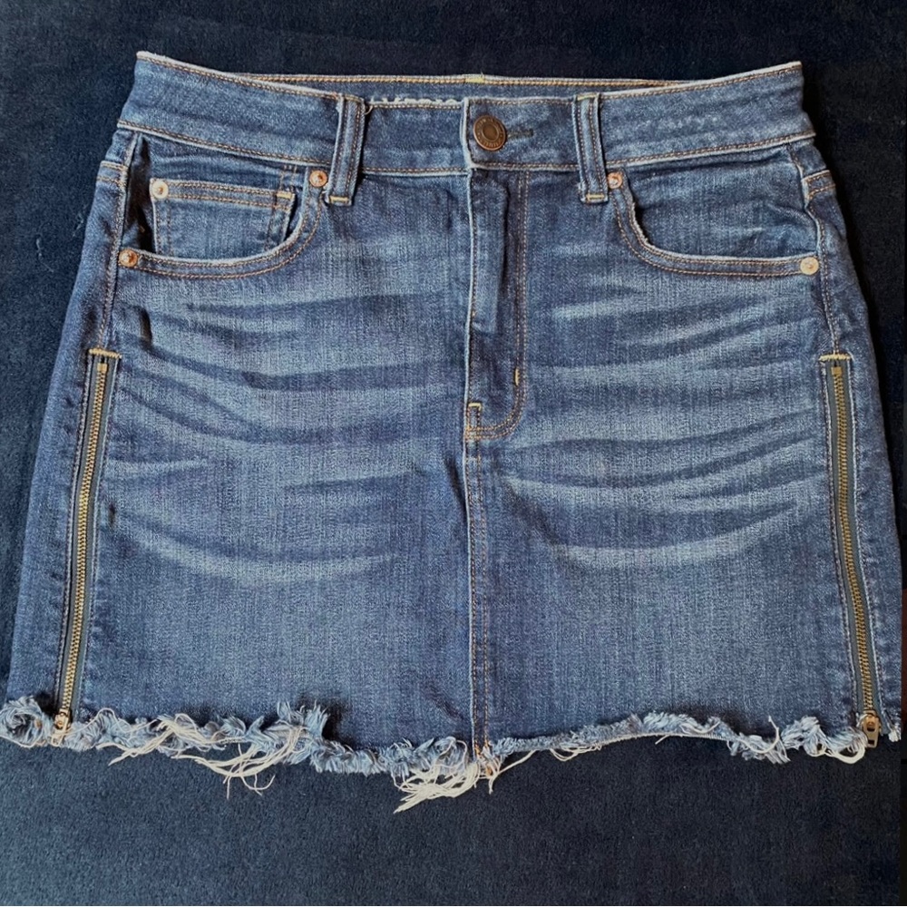 American Eagle Denim Stretch Mini Skirt